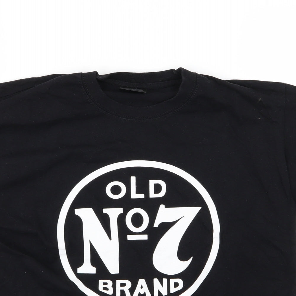 Jack Daniels Mens Black  Jersey  T-Shirt Size M