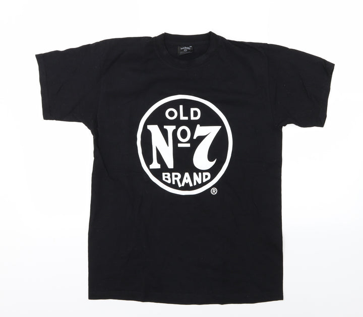 Jack Daniels Mens Black  Jersey  T-Shirt Size M