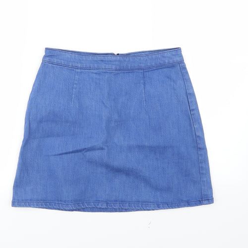 ASOS Womens Blue  Denim A-Line Skirt Size 10