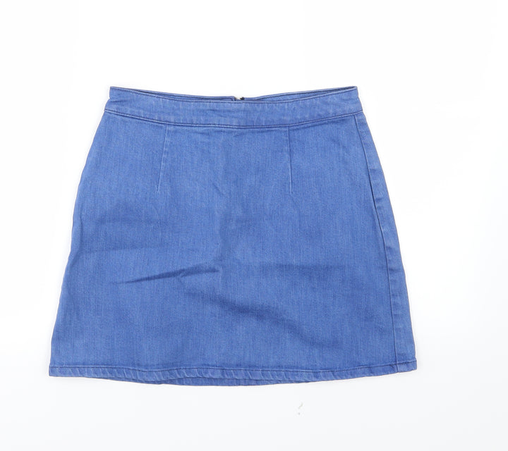 ASOS Womens Blue Denim A-Line Skirt Size 10