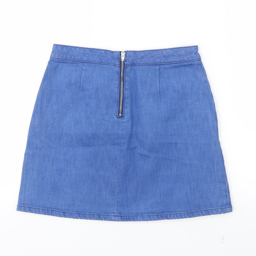 ASOS Womens Blue  Denim A-Line Skirt Size 10
