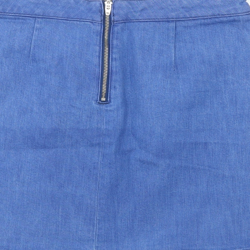 ASOS Womens Blue  Denim A-Line Skirt Size 10