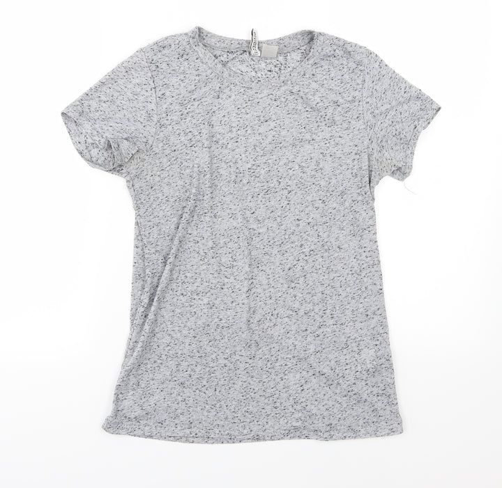 H&M Womens Grey  Jersey Basic T-Shirt Size S