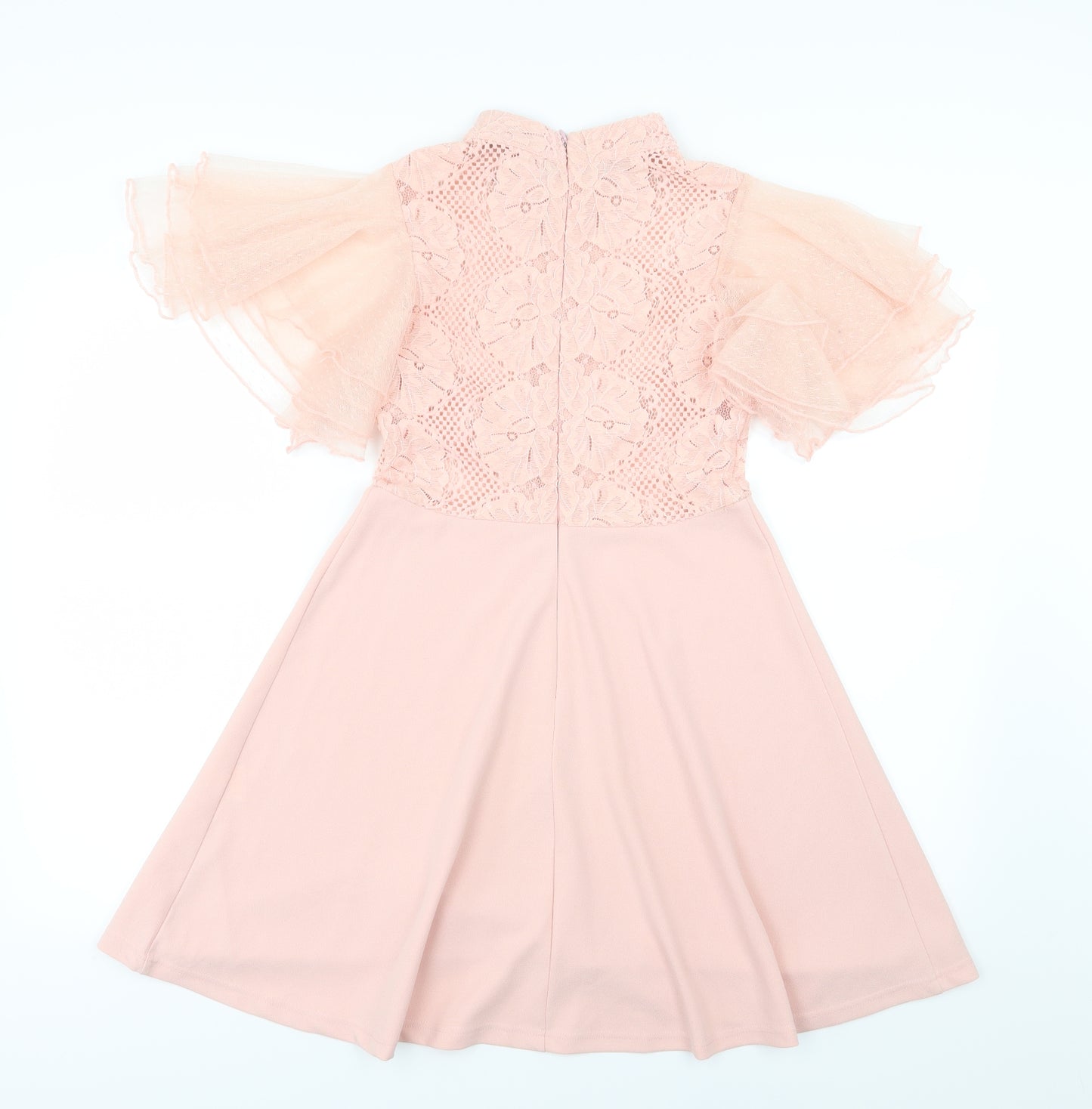 SheIn Womens Pink Floral  Skater Dress  Size M