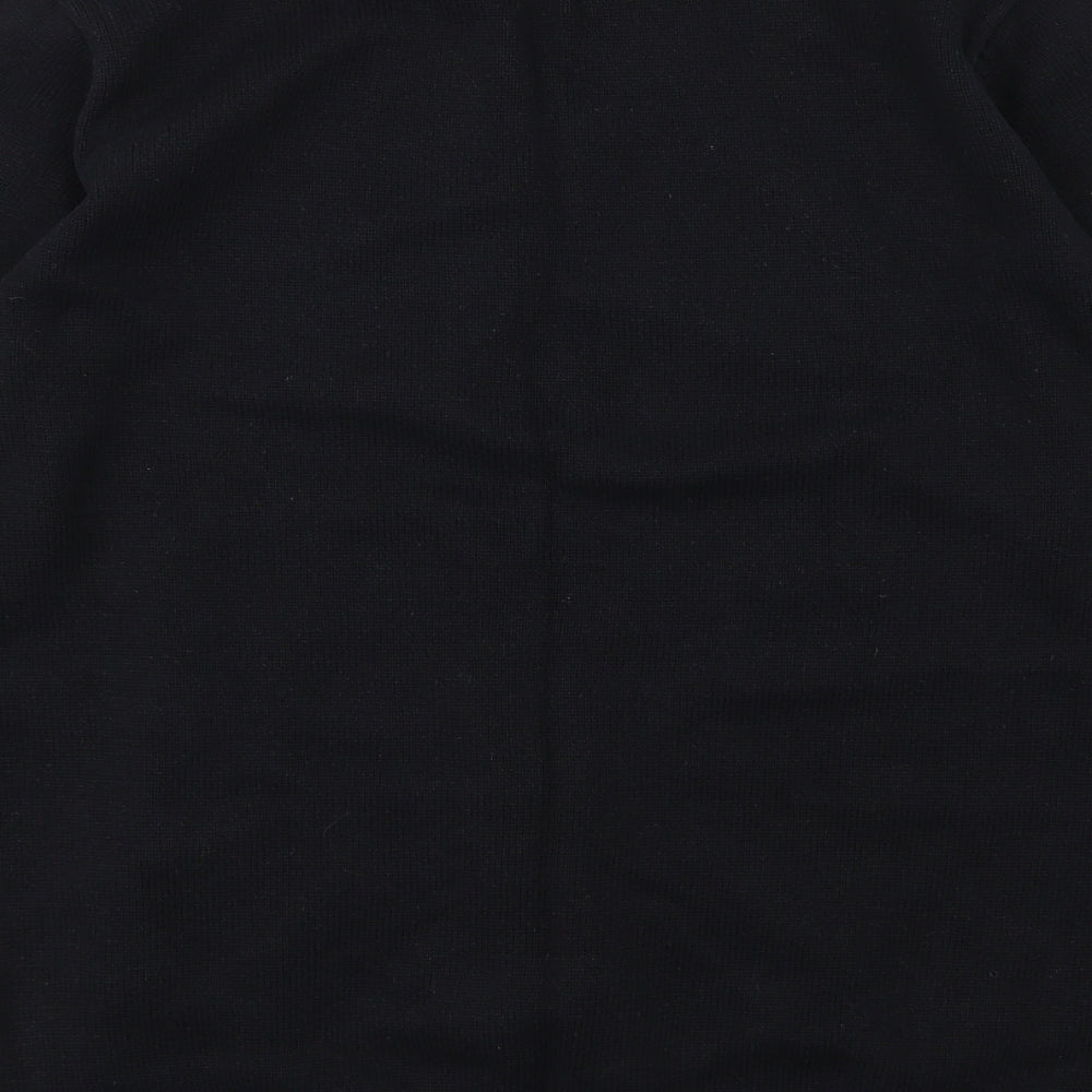 Maine Mens Black  Knit Pullover Jumper Size M