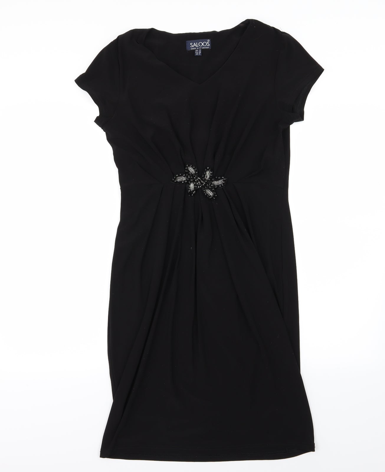 Saloos Womens Black  Rayon A-Line  Size 12