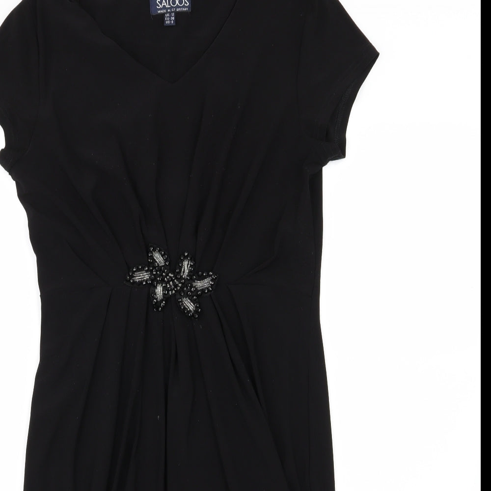 Saloos Womens Black  Rayon A-Line  Size 12