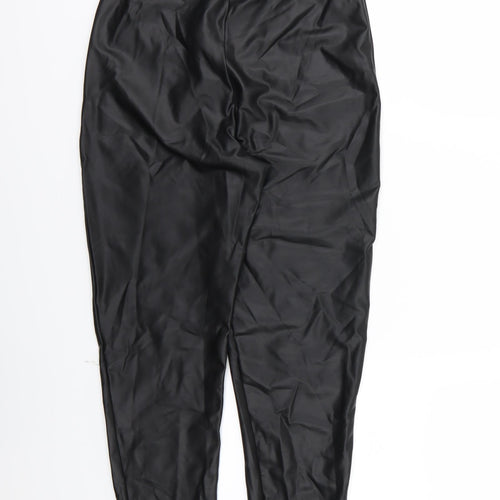 Boohoo Womens Black   Carrot Leggings Size 8 L26 in - Leather Effect