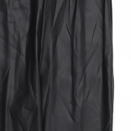 Boohoo Womens Black   Carrot Leggings Size 8 L26 in - Leather Effect