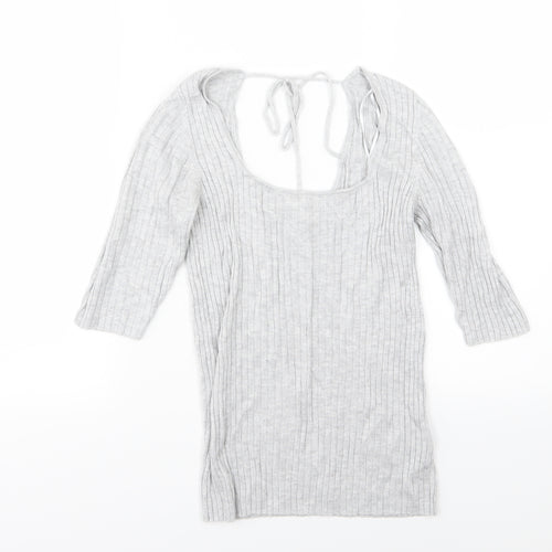NEXT Womens Grey  Knit Pullover Jumper Size 8