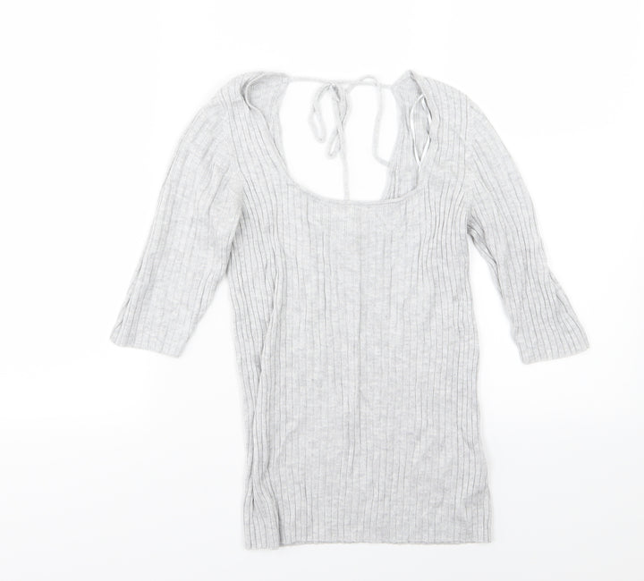 NEXT Womens Grey  Knit Pullover Jumper Size 8