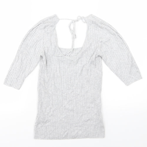 NEXT Womens Grey  Knit Pullover Jumper Size 8