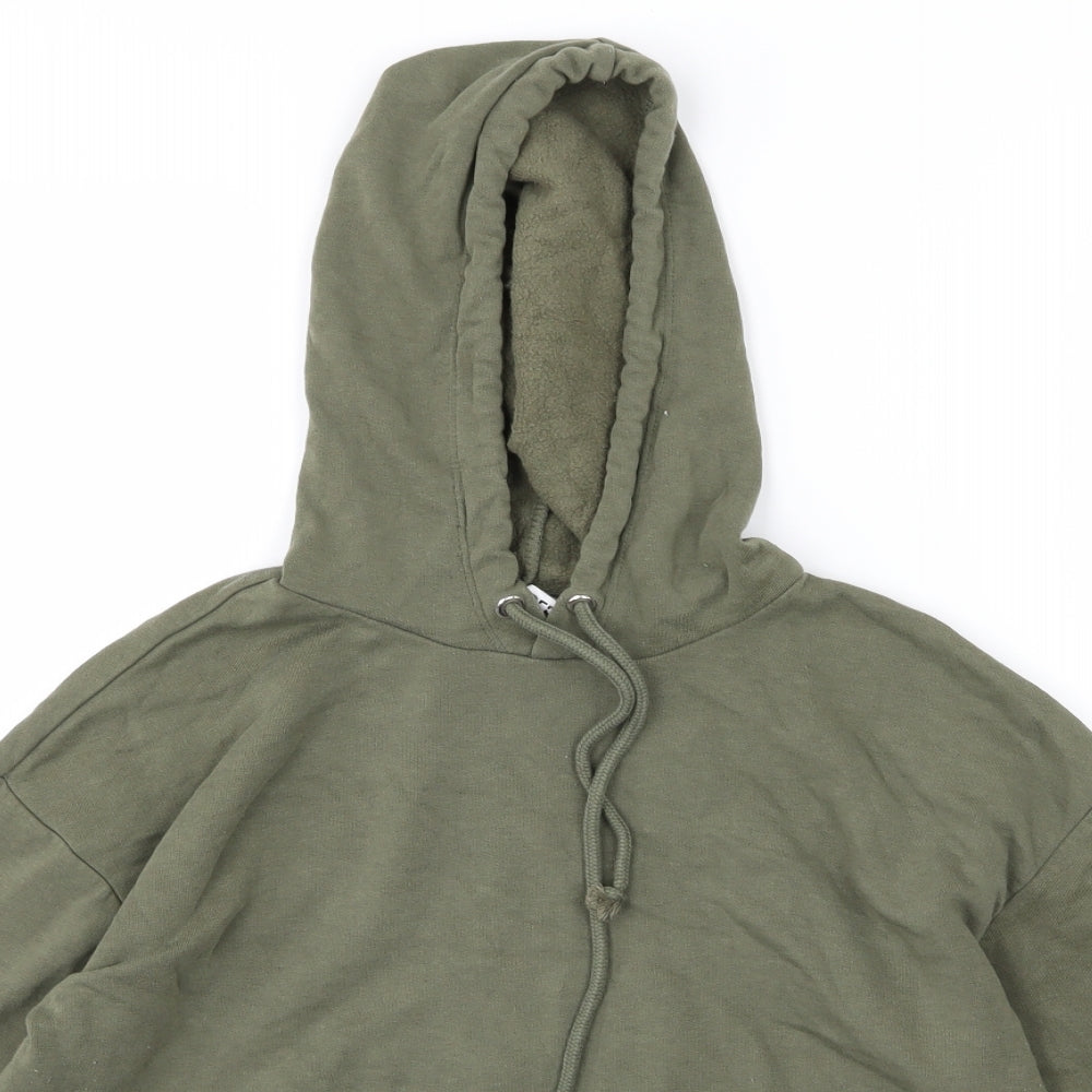 Divided by H&M Womens Green  Jersey Pullover Hoodie Size S  - Cropped