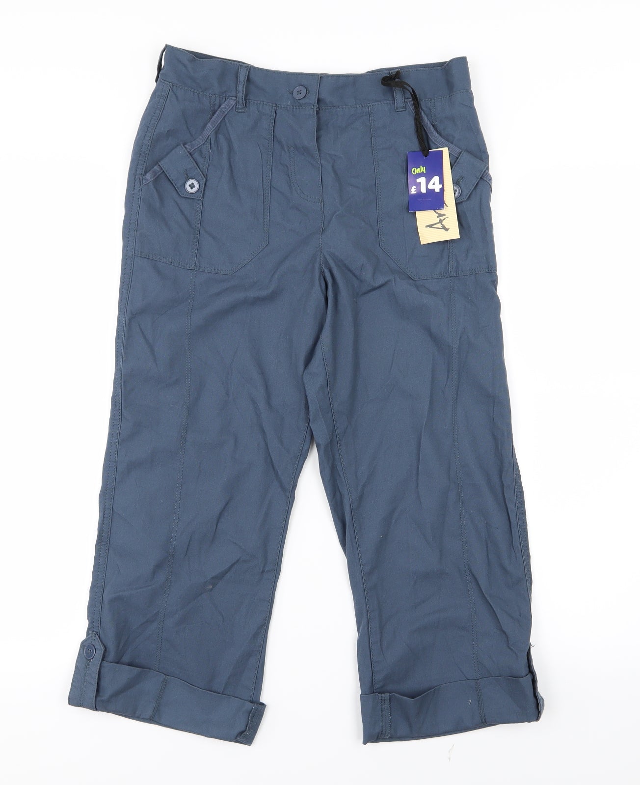 Arista Womens Blue   Cropped Trousers Size 16 L21 in