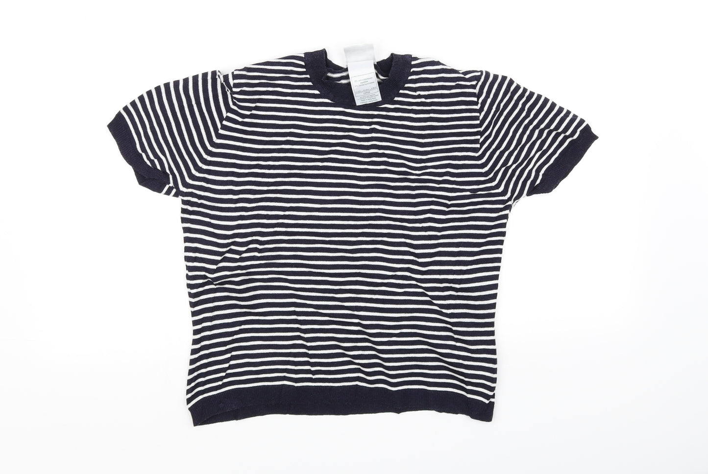 Laura Ashley Womens Blue Striped  Camisole T-Shirt Size L