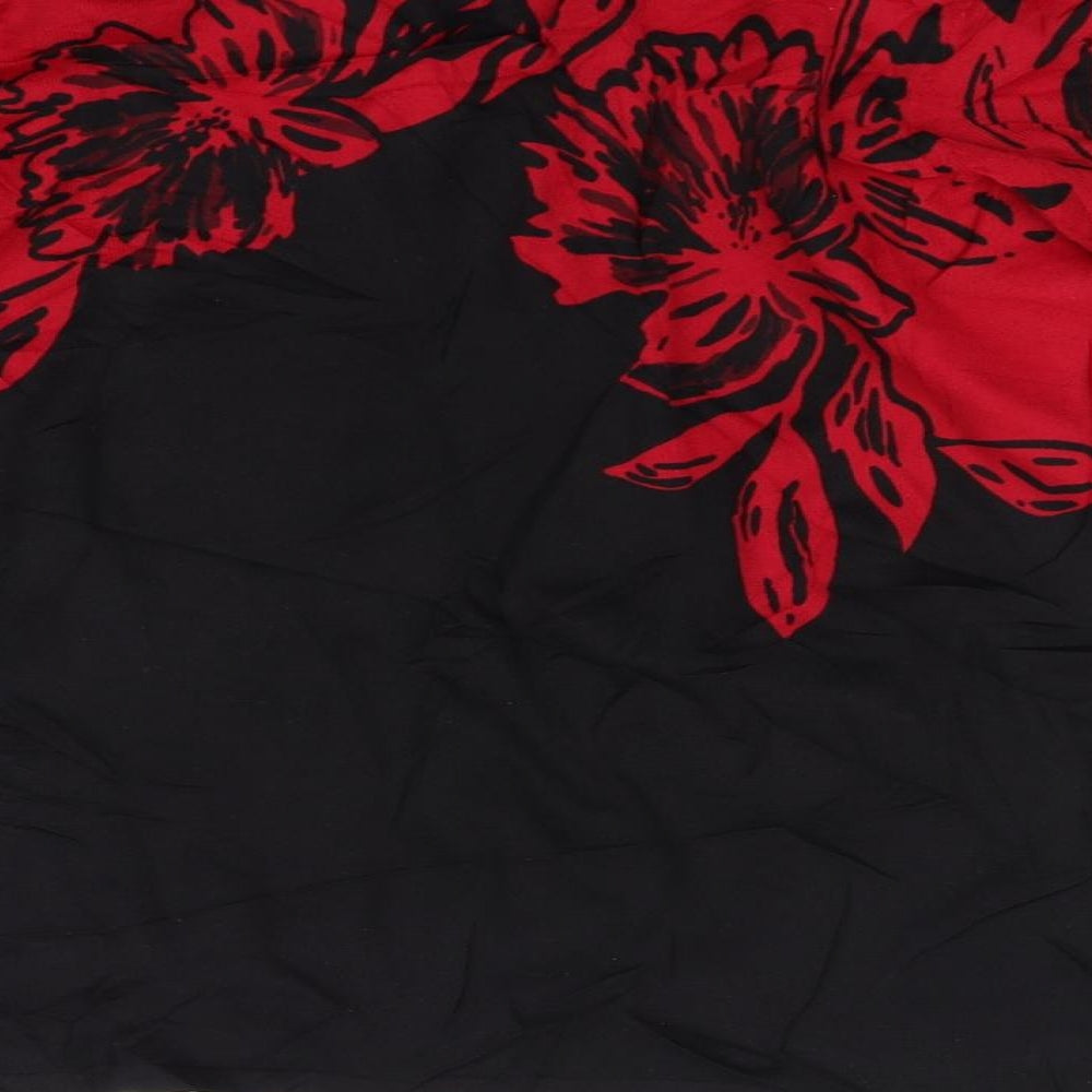 EWM Womens Red Floral  Pullover Jumper Size M