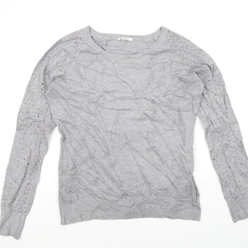 Vila Milano Womens Grey   Pullover Jumper Size L