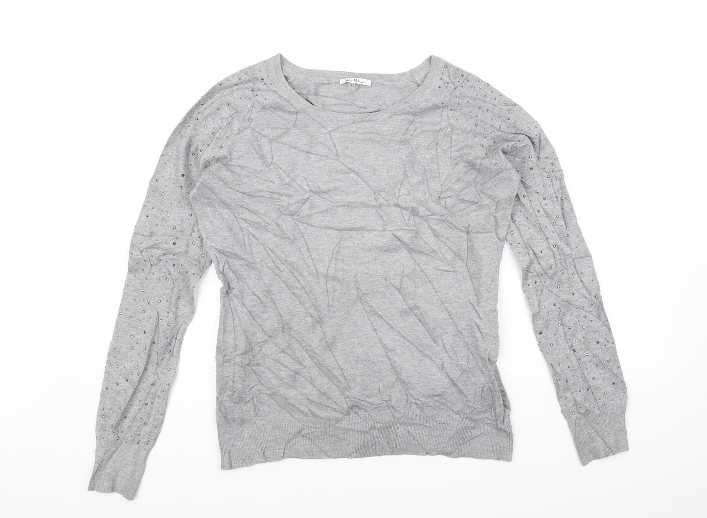 Vila Milano Womens Grey   Pullover Jumper Size L