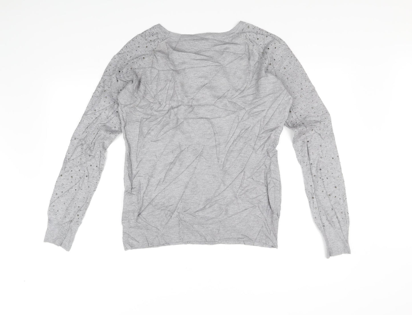 Vila Milano Womens Grey   Pullover Jumper Size L