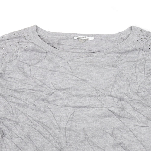 Vila Milano Womens Grey   Pullover Jumper Size L