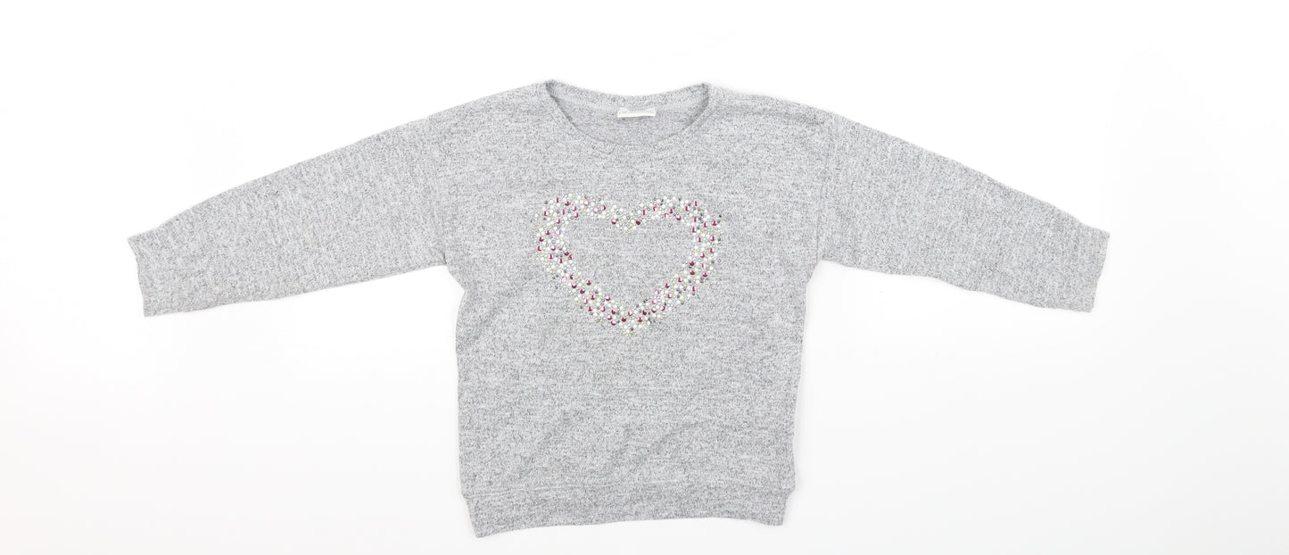 Sweet Millie Girls Grey   Pullover Jumper Size 7 Years