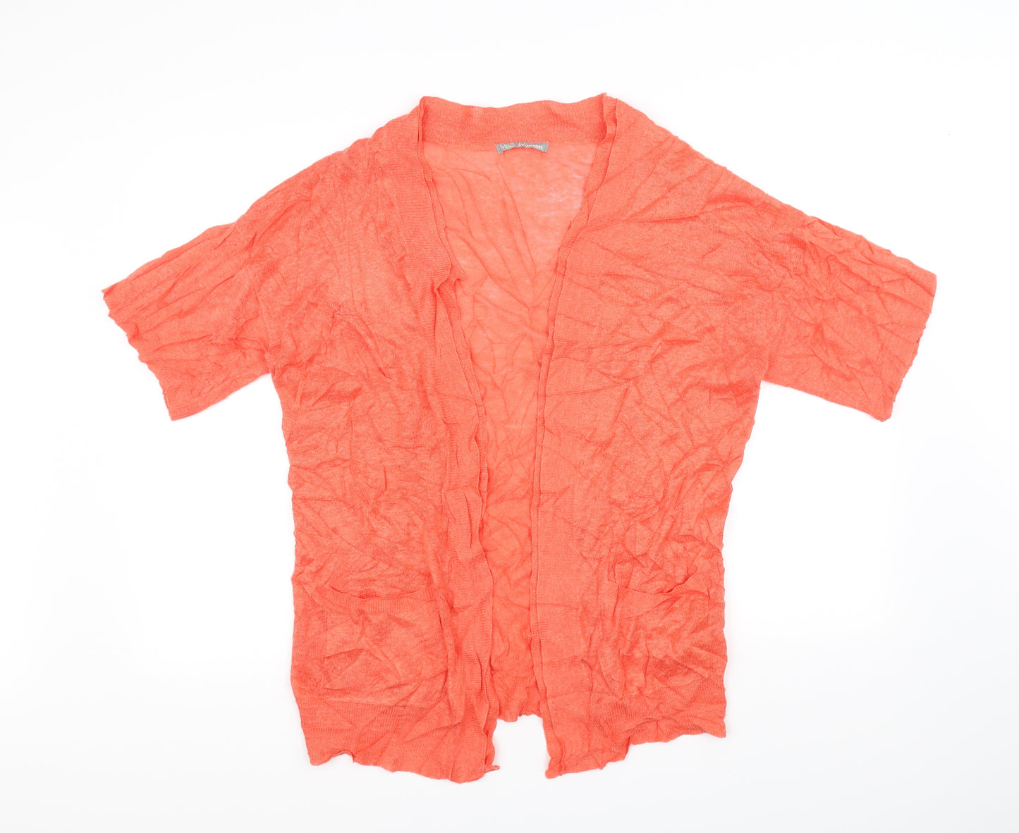 M&S Collection Womens Orange   Cardigan Jumper Size 16