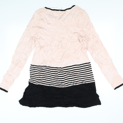 Bonmarche Womens Pink Striped  A-Line  Size S