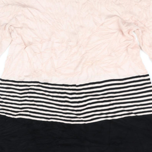 Bonmarche Womens Pink Striped  A-Line  Size S