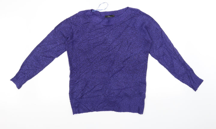 BM Womens Purple Pullover Jumper Size S