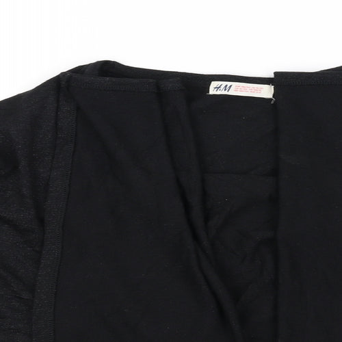 H&M Girls Black   Cardigan Jumper Size 11-12 Years