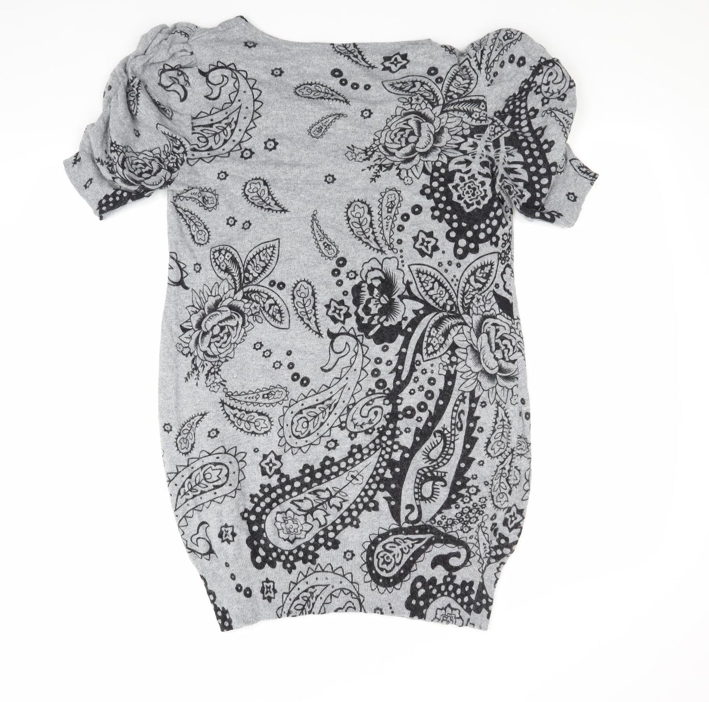 Rohan Womens Grey Floral Knit Jumper Dress  Size 16