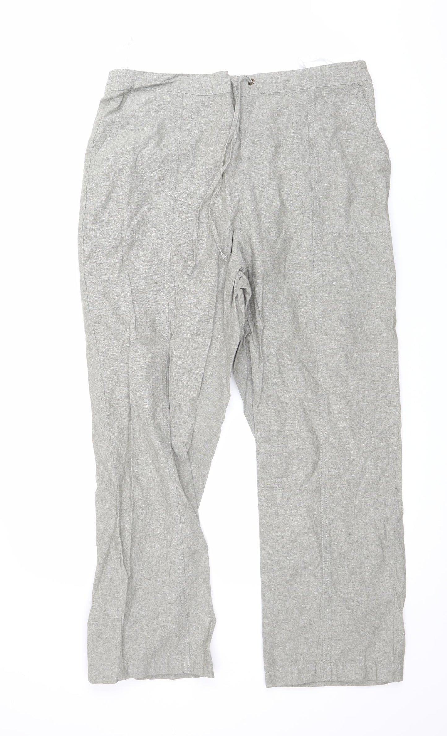 isle Womens Grey   Trousers  Size 16 L24 in