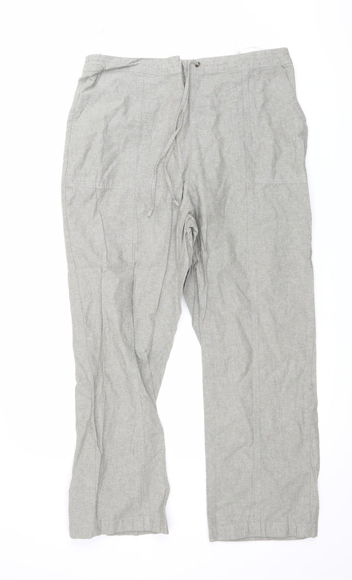 isle Womens Grey Trousers Size 16 L24 in
