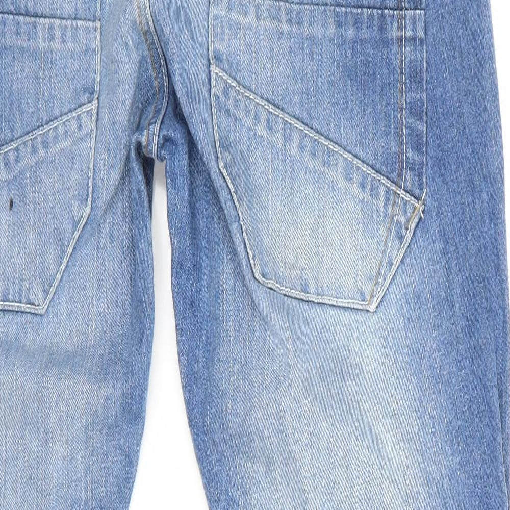 Crosshatch Mens Blue  Denim Straight Jeans Size 32 L28 in