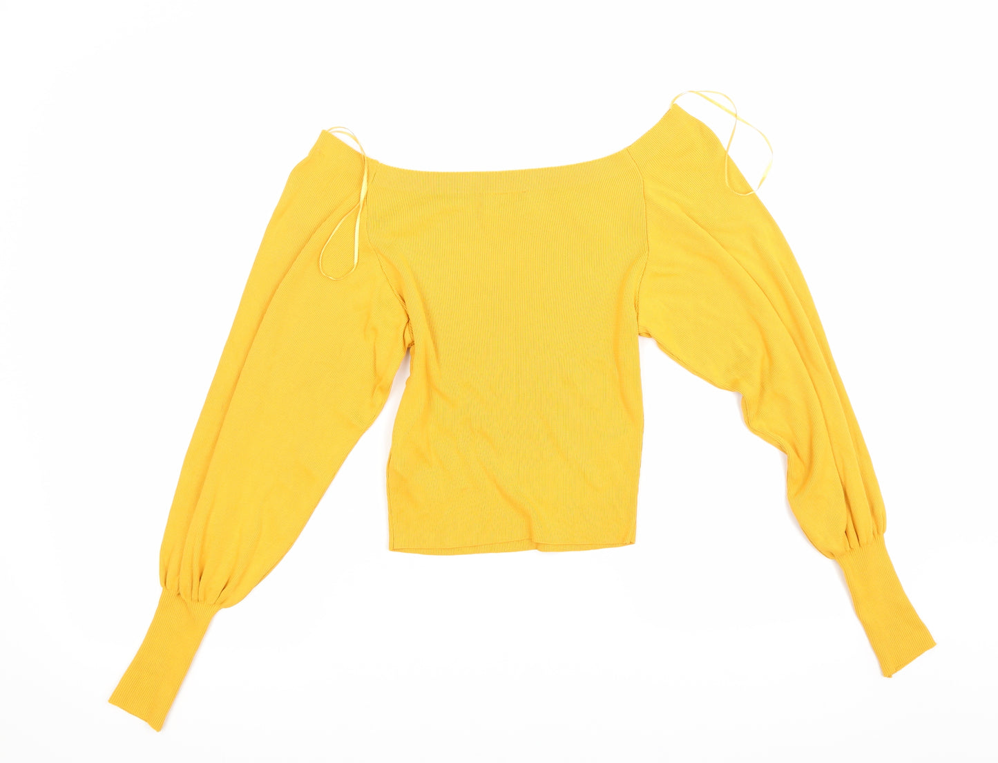 Topshop Womens Orange  Corduroy Pullover Jumper Size 8