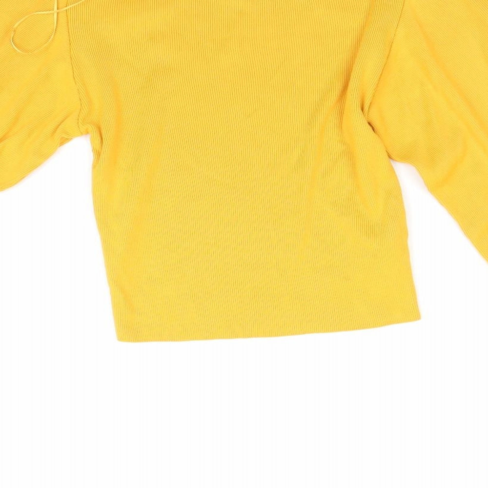 Topshop Womens Orange  Corduroy Pullover Jumper Size 8