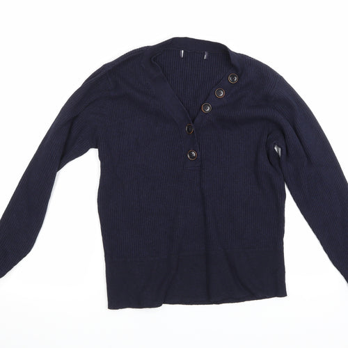 Preworn Womens Blue  Knit Pullover Jumper Size S