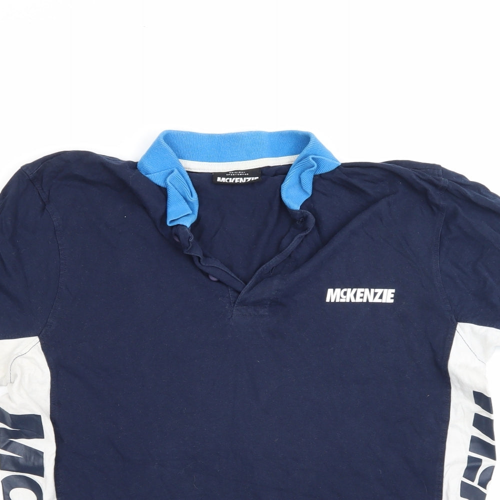 McKenzie Mens Blue  Jersey  Polo Size M