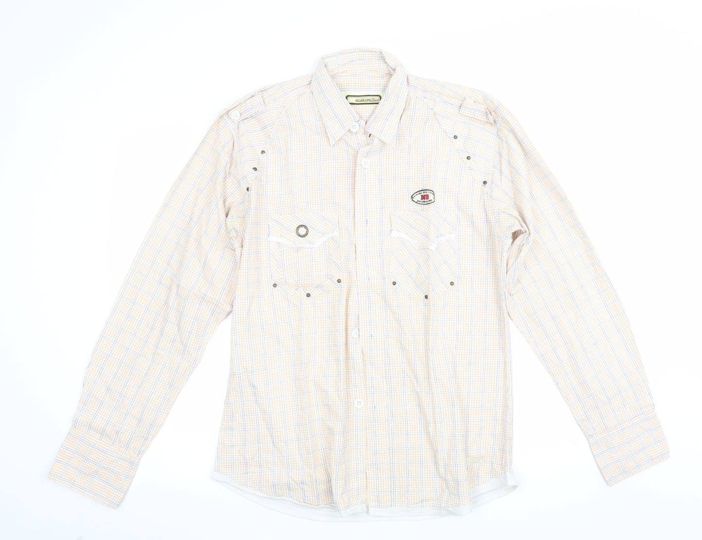 Never Nine Mens Beige    Button-Up Size XL
