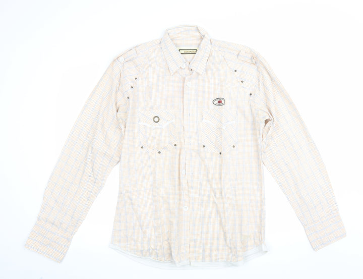 Never Nine Mens Beige    Button-Up Size XL