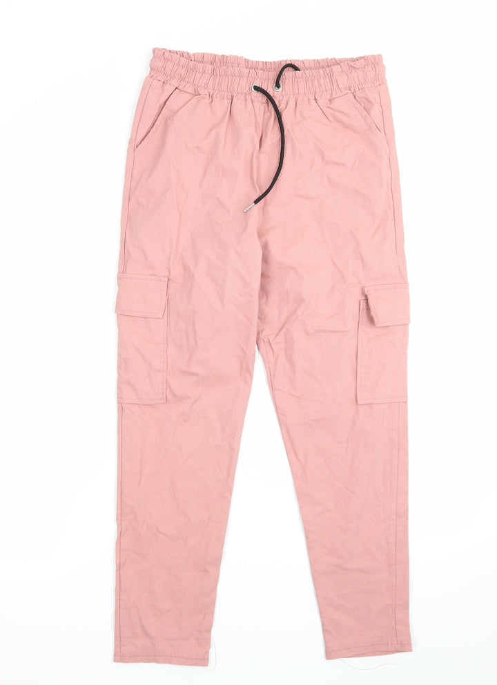 Preworn Girls Pink Jogger Trousers Size XL
