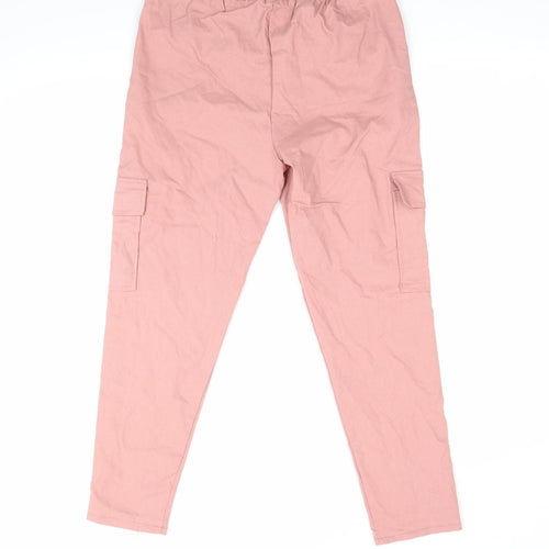 Preworn Girls Pink   Jogger Trousers Size XL