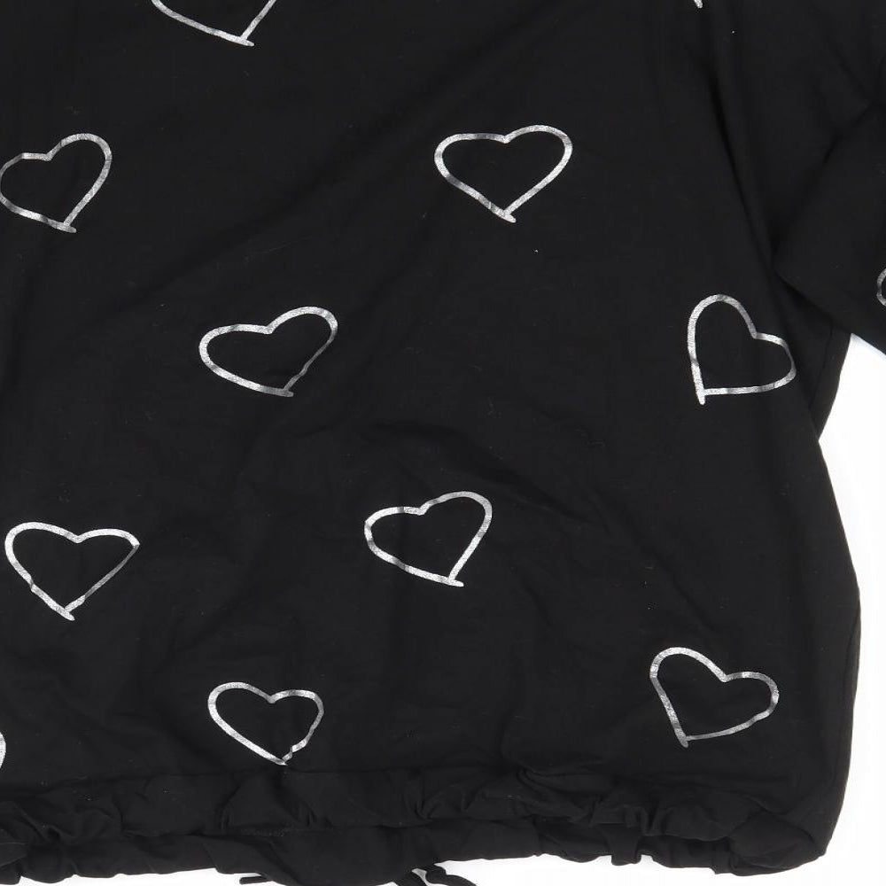 Megi Womens Black   Basic T-Shirt Size L