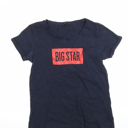 BIG STAR Womens Blue   Basic T-Shirt Size L