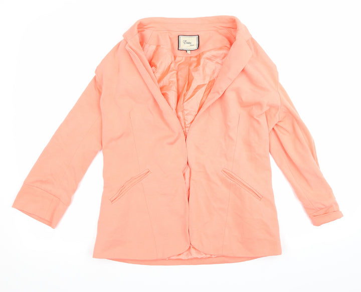 Evita Womens Orange Jacket Blazer Size 12