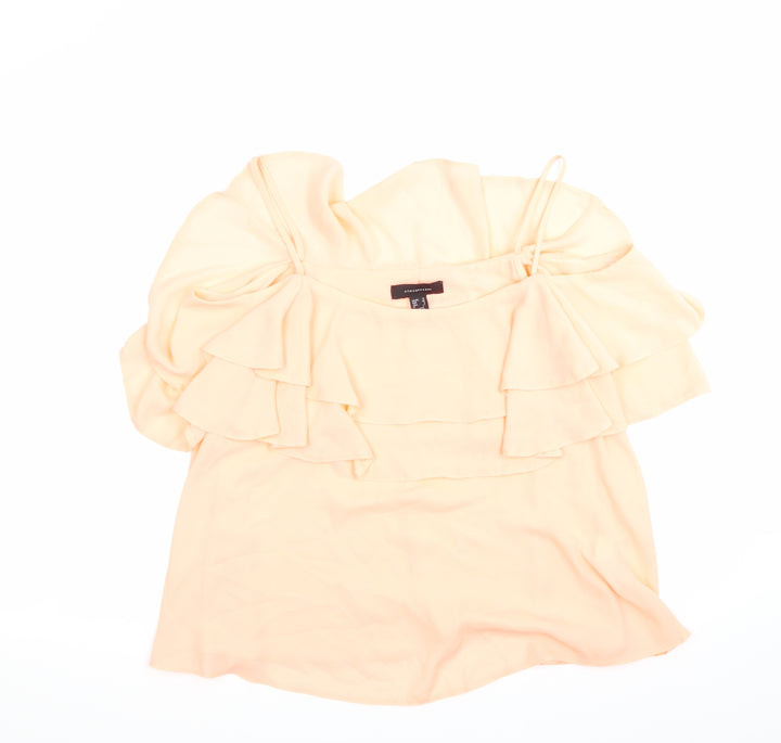 Atmosphere Womens Orange Basic Blouse Size 12