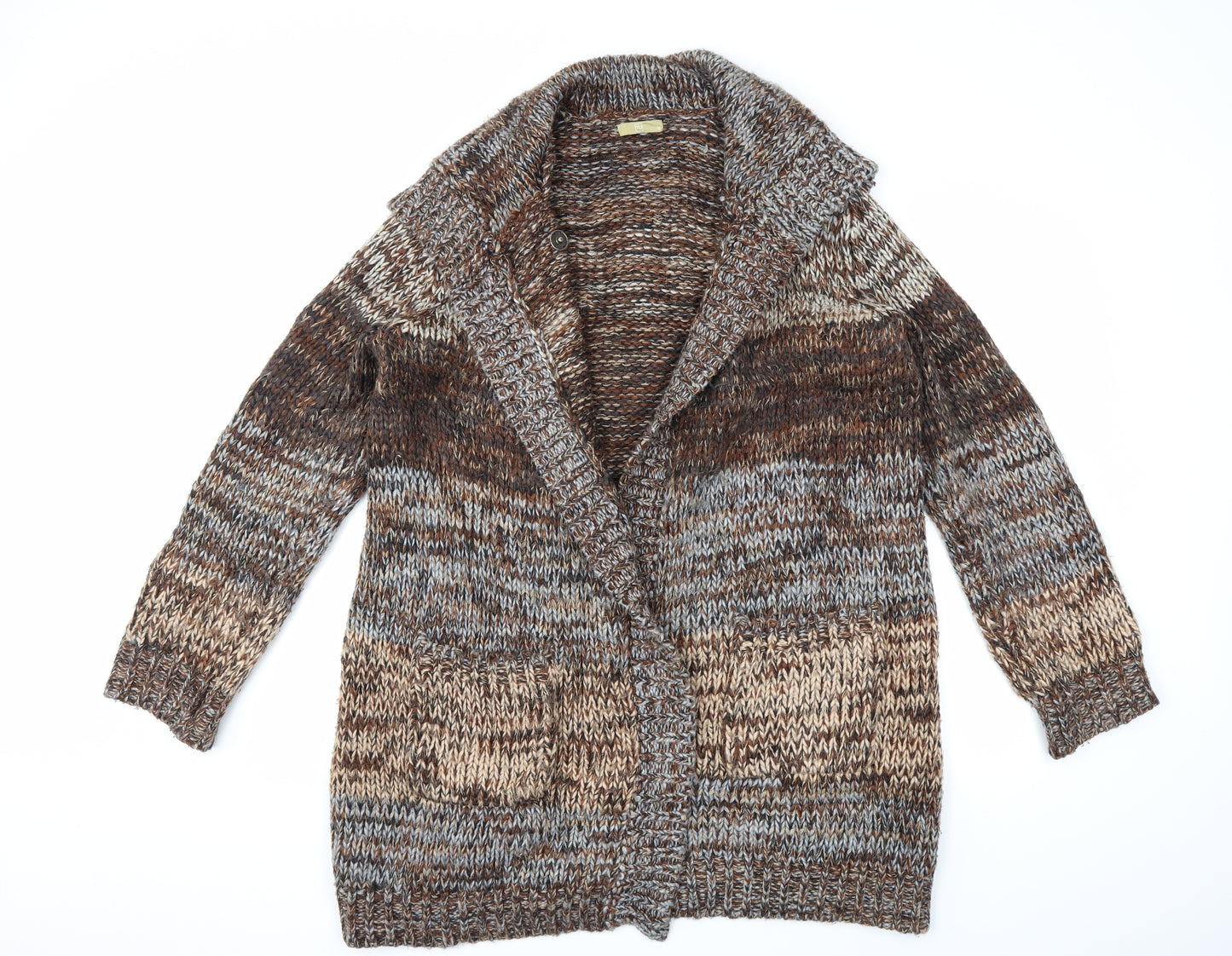 TU Womens Brown  Knit Cardigan Jumper Size 18