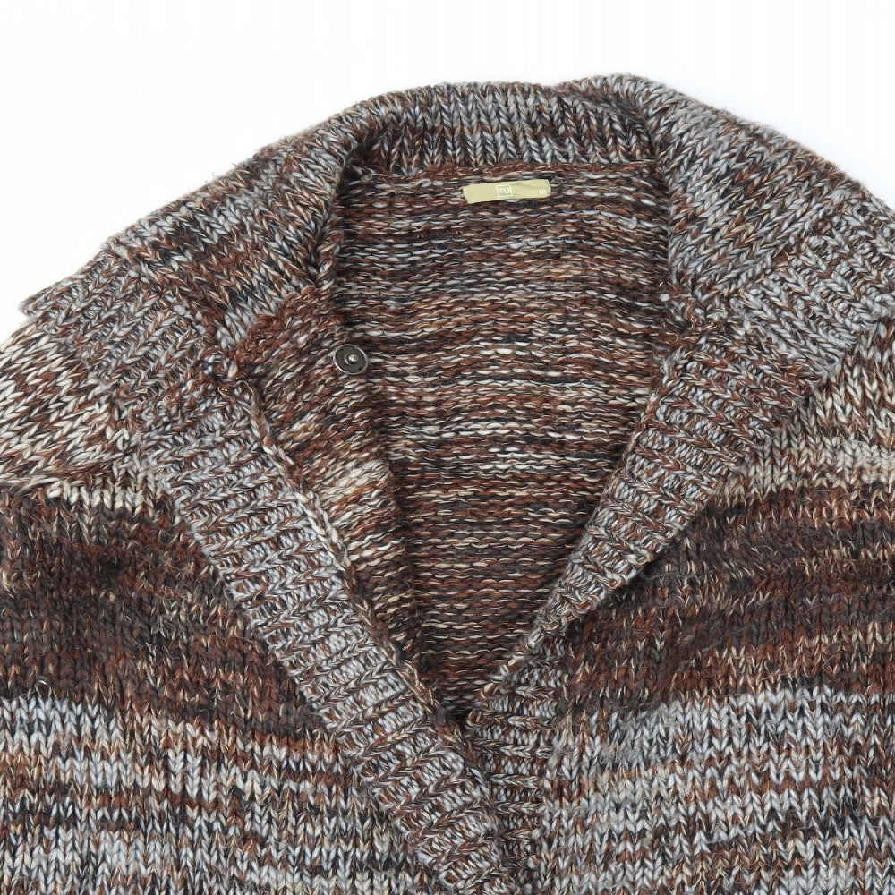 TU Womens Brown  Knit Cardigan Jumper Size 18