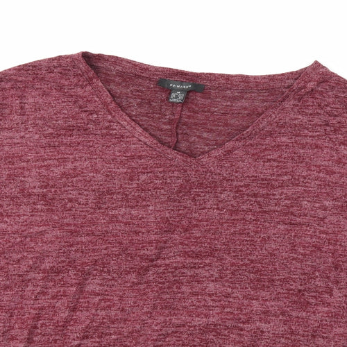 Primark Womens Red  Knit Pullover Jumper Size 12