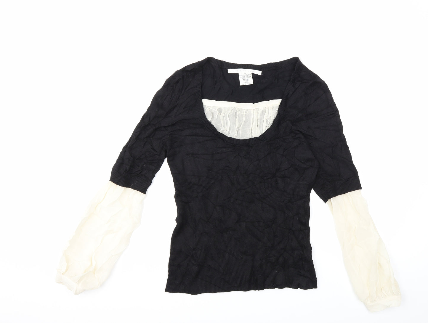 Max Studio Womens Black  Knit Pullover Jumper Size M
